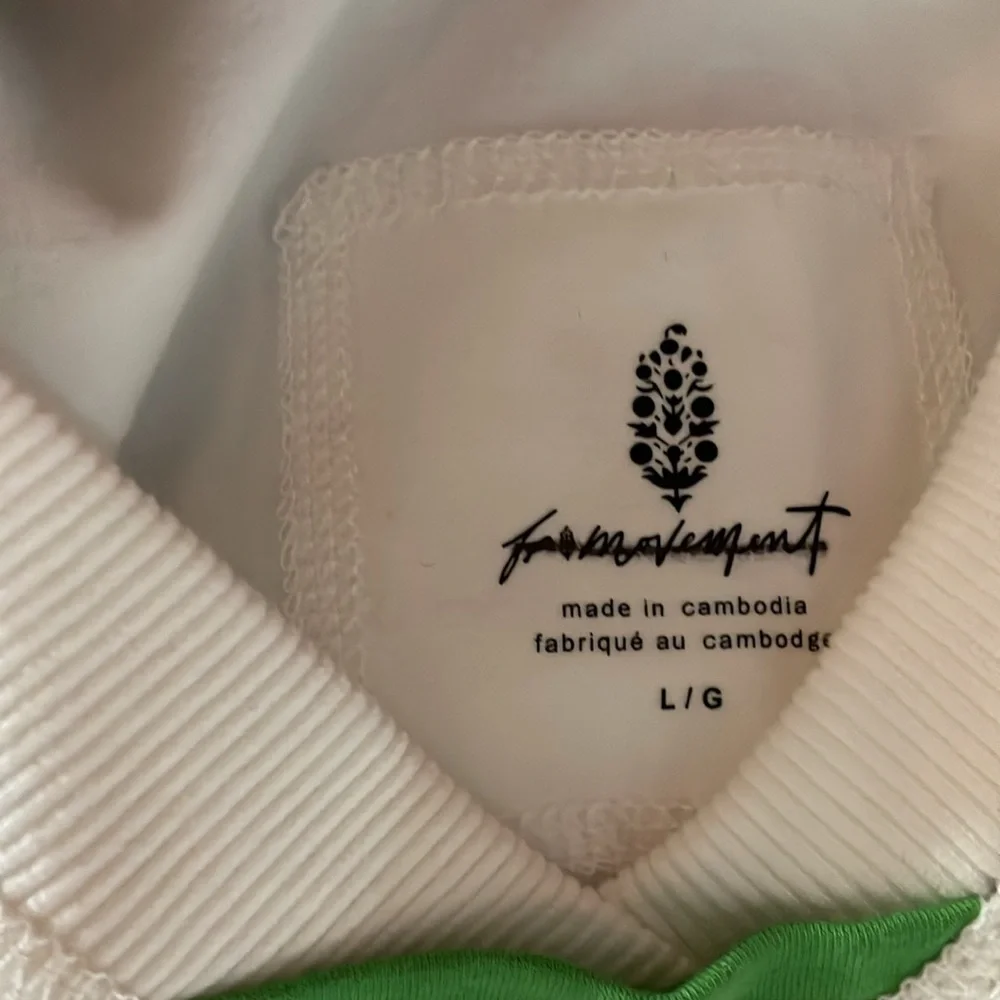 FP Movement by Free People White and Green Tank Top - Picture 5 of 5